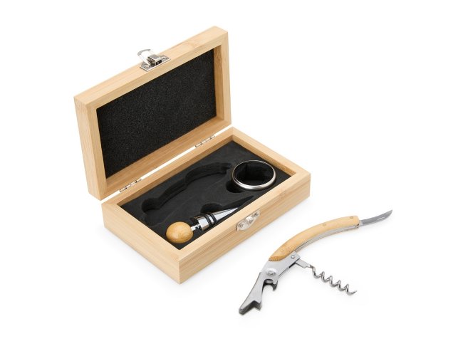Kit Vinho Bambu 3 Peas Modelo INF 08169