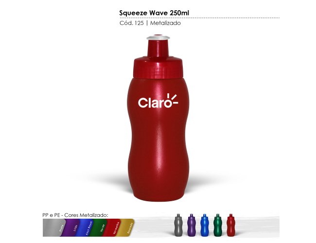 Squeeze Wave 250ml Metalizado MODELO INF 0125