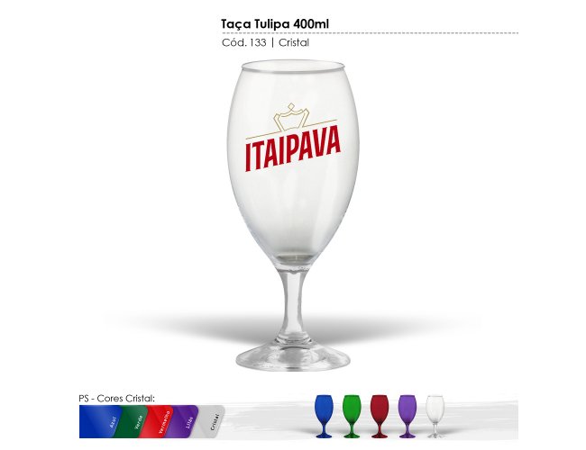 Taa Tulipa 400ml Cristal modelo INF 0133