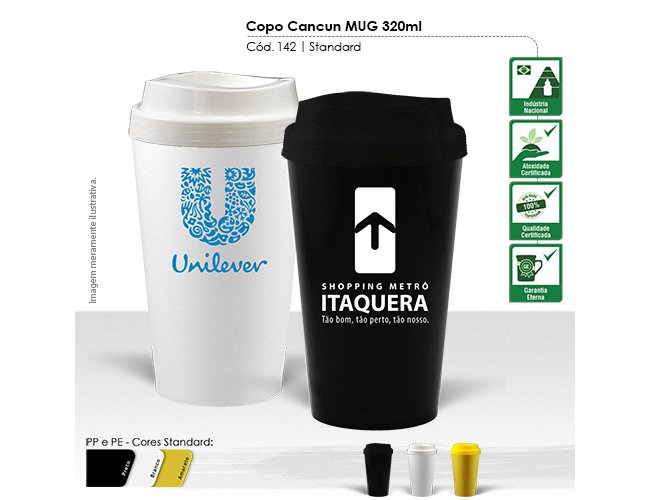 Copo Cancun MUG 320ml Modelo INF 142