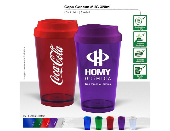 Copo Cancun MUG 320ml Cristal Modelo INF 143
