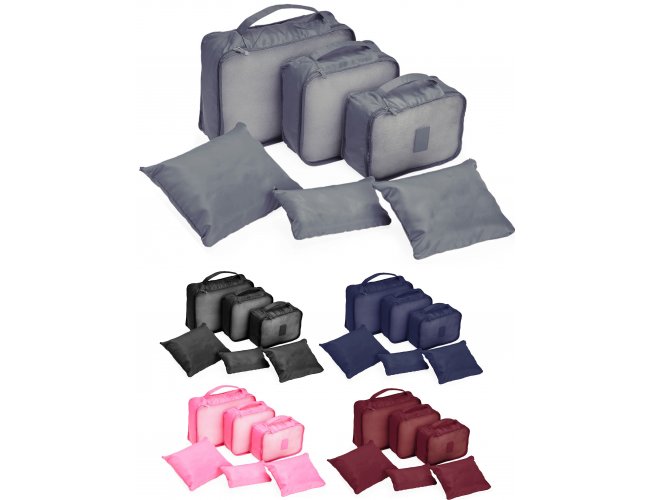Kit Necessaire Organizador de Malas 6 pcs Modelo INF 18538B