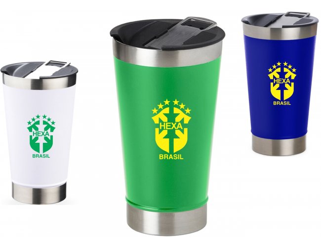 Copo T�rmico 500ml com Abridor Modelo INF 18645