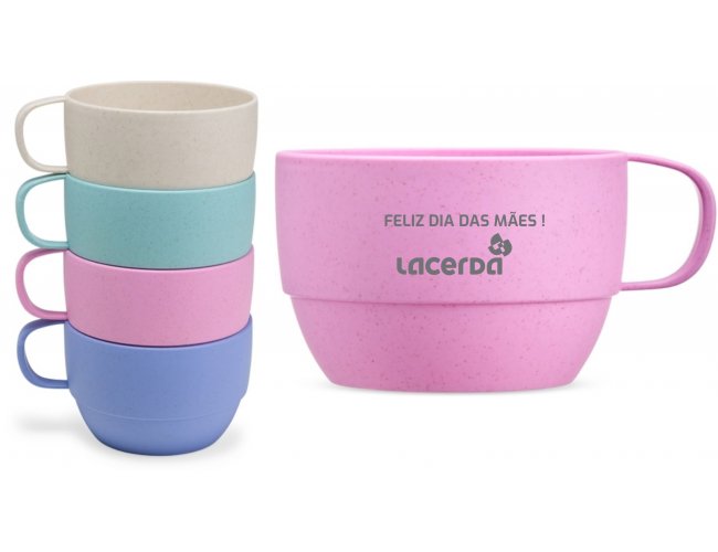 Caneca Palha de Trigo 300ml Modelo INF 18862