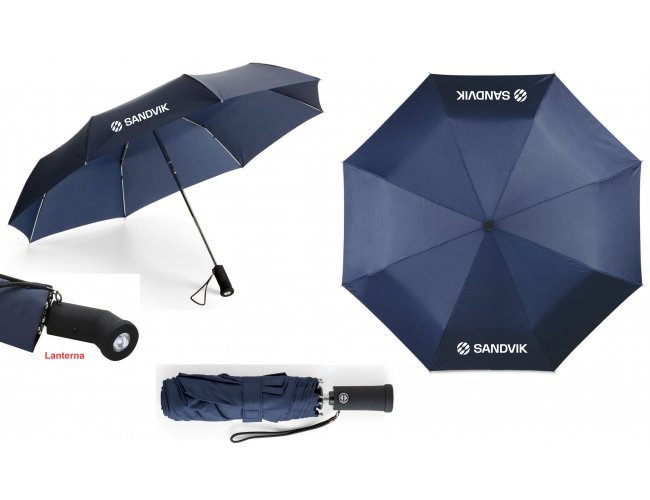 Guarda-chuva dobrável e lanterna Modelo INF 39000