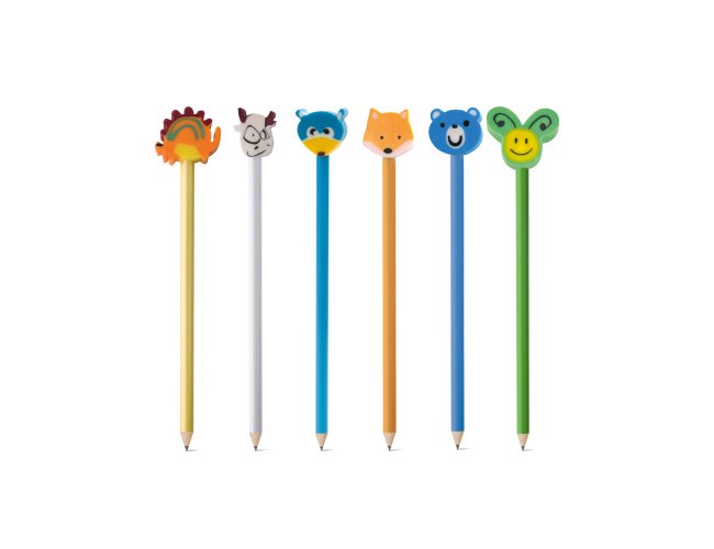 Lpis Grau de dureza HB Com boneco de borracha  Modelo INF 51904