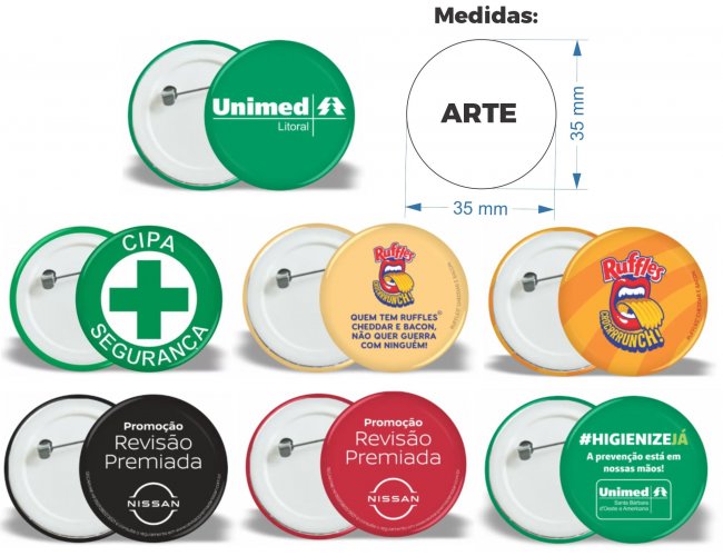 Botton Personalizado tipo Americano Modelo INF 18386