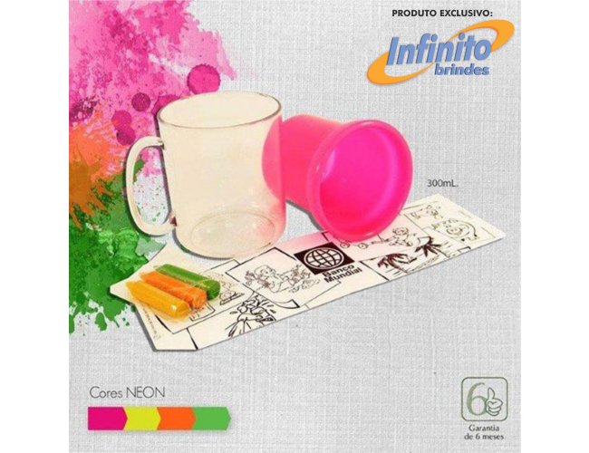 Caneca Infantil com Giz de Cera - Modelo INF 0332  Aniversrios