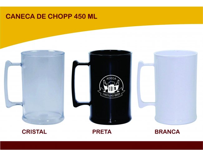 Caneca para Chopp Personalizado 450ml - Modelo INF 0041