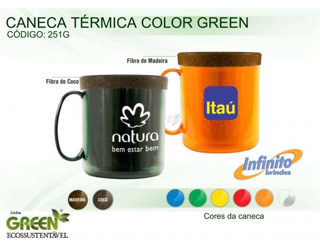 CANECA TRMICA COLOR GREEN (300ml) - INF G0251