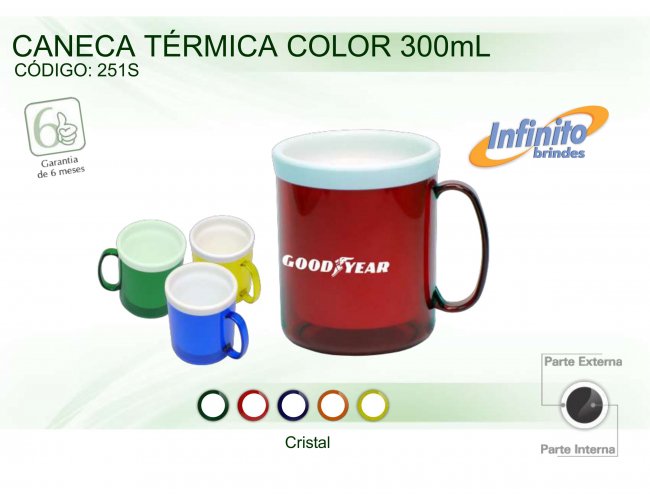 CANECA TRMICA COLOR (300ml) - INF 0251