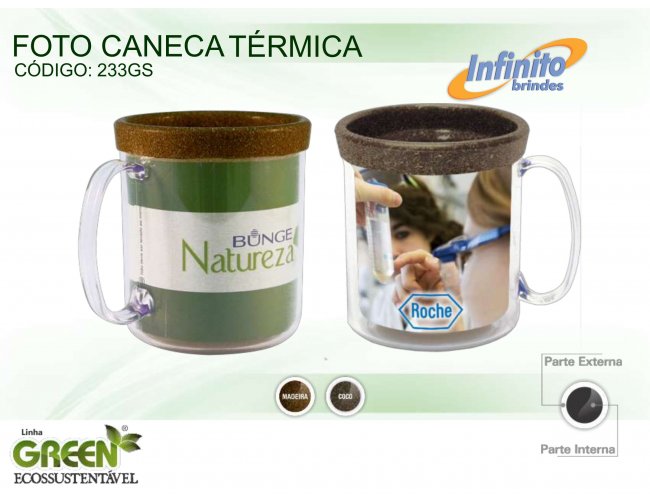 CANECA FOTO TRMICA GREEN (300 Ml) - INF G0233