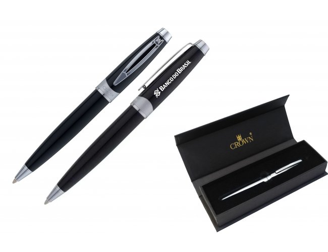 CANETA CROWN PICASSO - Modelo INF 19555P com estojo