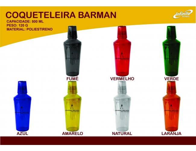 Coqueteleira Barman - Modelo INF 0011K