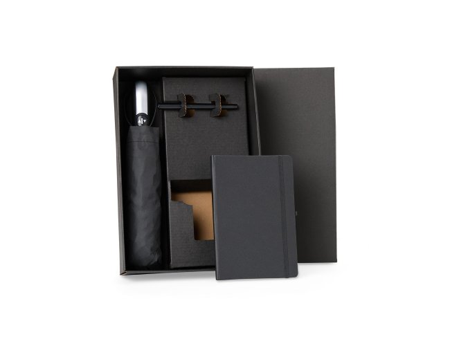 Kit caderno, guarda chuva e caneta Modelo INF 18364