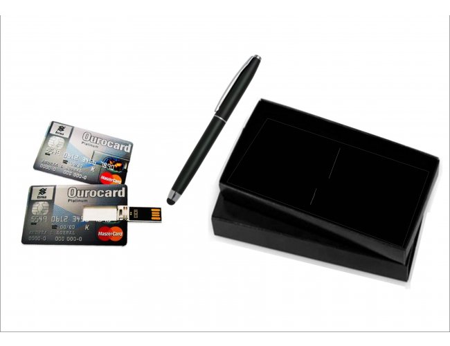 Kit Caneta Touch  e Pen drive Card - Modelo INF 10107