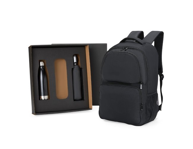 Kit Mochila Guarda Chuva e Garrafa Modelo INF 18365