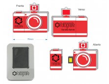 Pen drive Estilizado - Modelo INF 10103  Maquina Fotografica