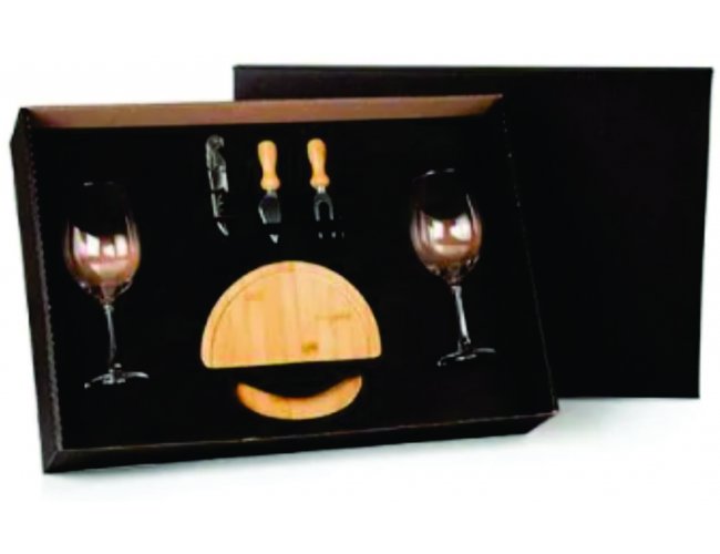 Kit Queijo E Vinho - 6 Ps Modelo INF 90207