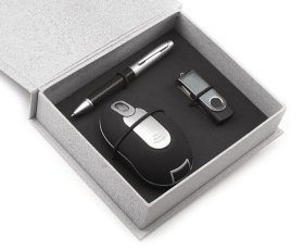 KIT MOUSE, PEN DRIVE E CANETA - INF 10191