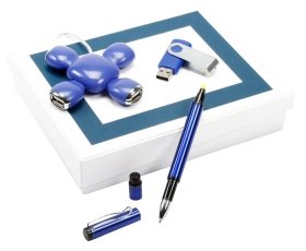 KIT HUB, PEN DRIVE E CANETA MARCA TEXTO - INF 10372