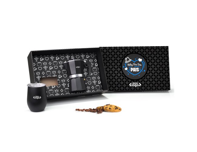 Kit Para Caf Com Cafeteira Italiana - 2 Ps Modelo INF 90298