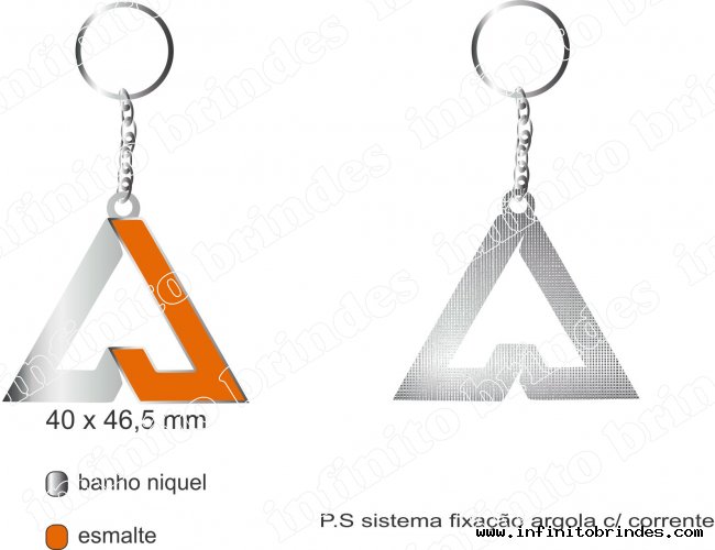 Chaveiro de Metal - Modelo INF V1