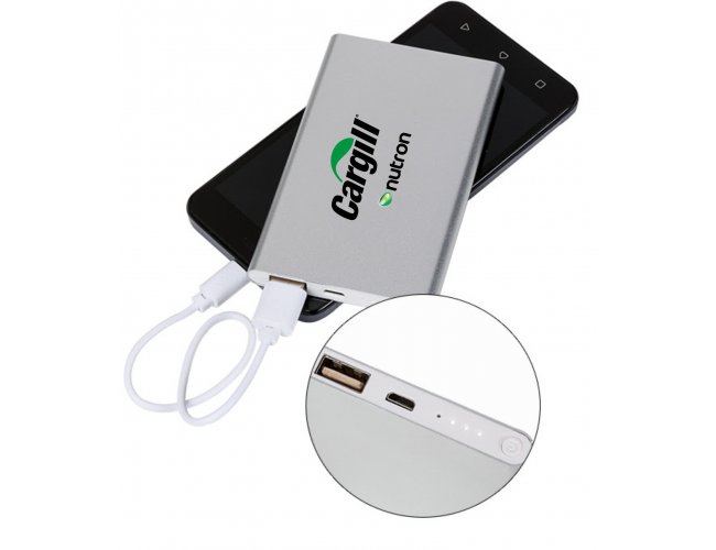 Power bank Metal com Indicador Led - Modelo INF 2012 - 2000mAh