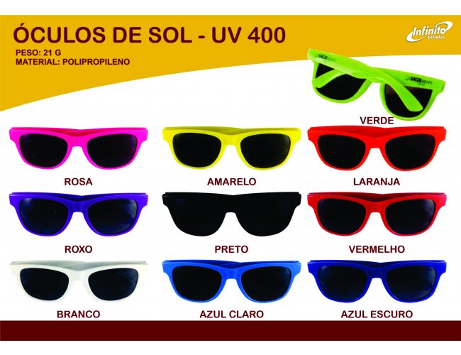 Óculos de Sol Personalizado - UV 400 - Modelo INF 0014N
