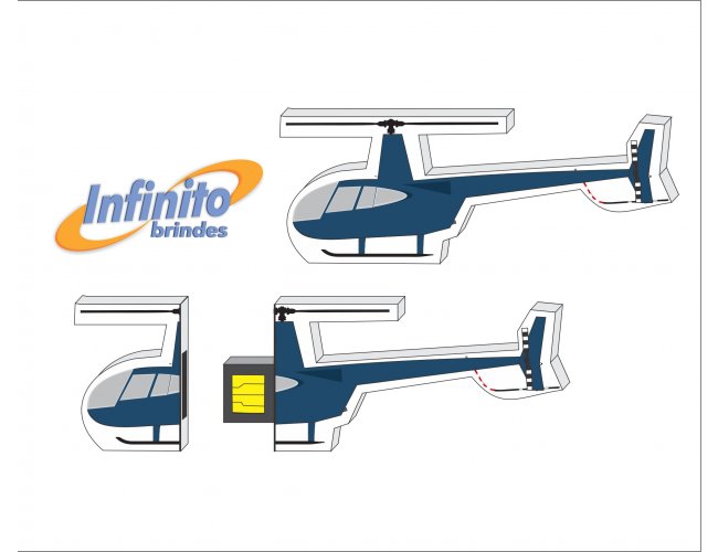 Pen Drive Estilizado - Modelo INF 10101 - Formato Helicptero