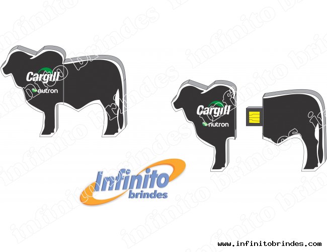 Pen drive Estilizado - Modelo INF 10101 - Bovino