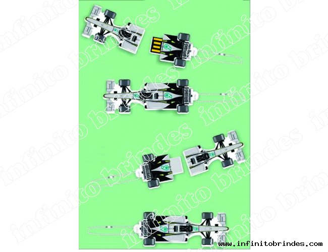 Pen drive Estilizado em acrlico - Modelo INF 10101 Formula 1