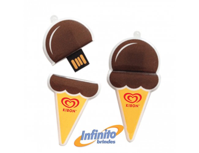 Pen Drive Estilizado - Modelo INF 10101 - Sorvete