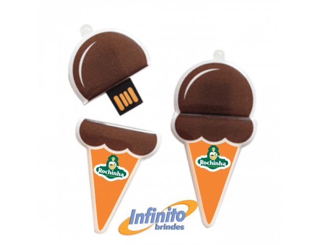 Pen Drive Estilizado - Modelo INF 10101 - Sorvete