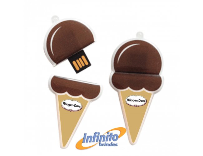 Pen Drive Estilizado - Modelo INF 10101 - Sorvete