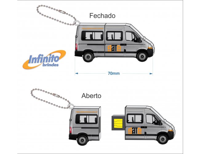 Pen drive estilizado - Modelo INF 10101 Van Executiva