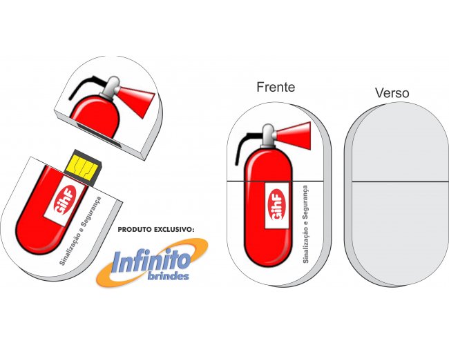 Pen drive ESTILIZADO - Modelo INF 10101 extintor