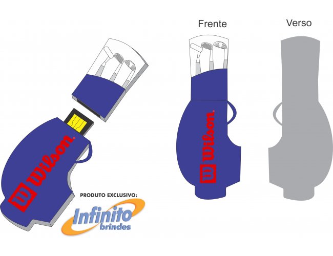 Pen drive ESTILIZADO - Modelo INF 10101 esporte Golfe