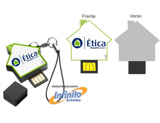 Pen drive ESTILIZADO - Modelo INF 10101 Imobilirias