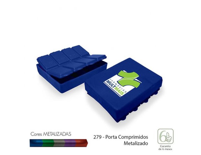 Porta Comprimidos - Modelo INF 0279 Plstico azul