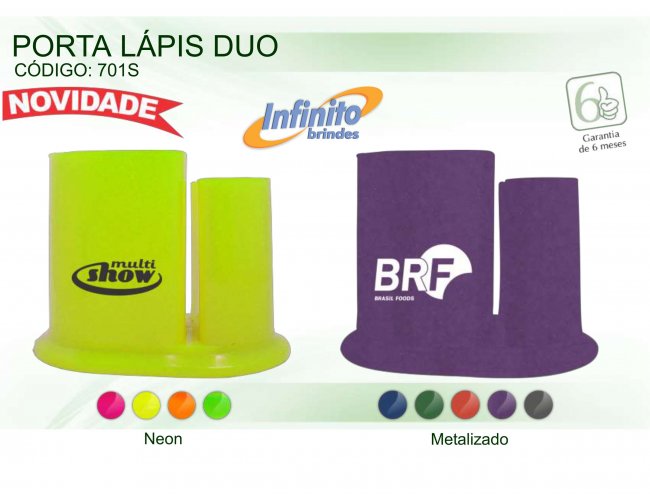 Porta Lpis - Modelo INF 0701S Neon ou Metalizado