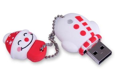 PEN DRIVE FORMATO BONECO DE NEVE - INF 10019