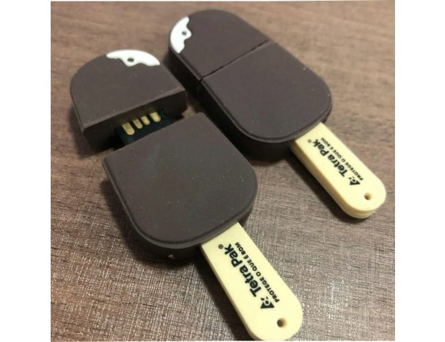 Pen drive Emborrachado - Modelo INF 10110 sorvete