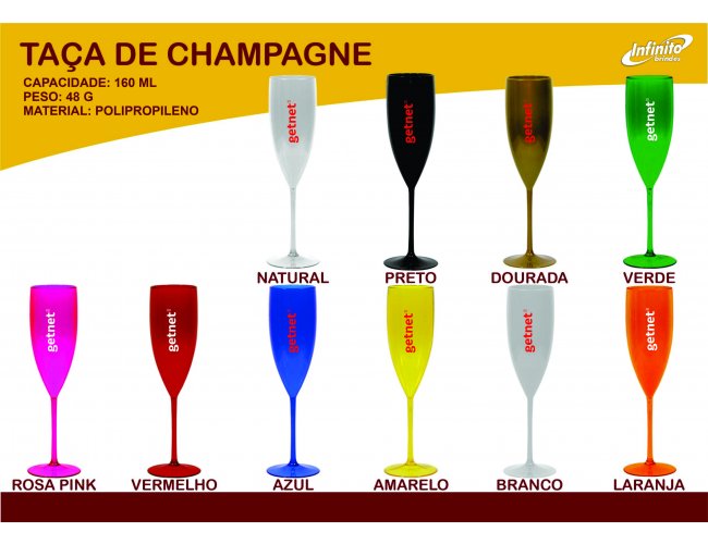 Taça de Champagne 160ml - Modelo INF 0020T